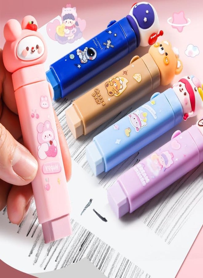 ASFunClub FunClub Cute Cartoon Cutter Shaped Eraser Set for Kids Stationary Set Kawaii Rubber Erasers Fancy Birthday Gift Kawaii Stationary Christmas Gift School Stationery Kit School Gift-Multicolor(Pack of 2) - Image 3